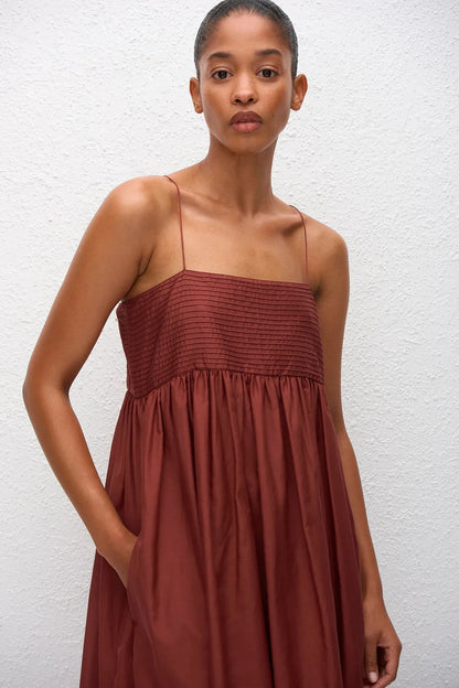 Empire Pintuck Bodice Dress