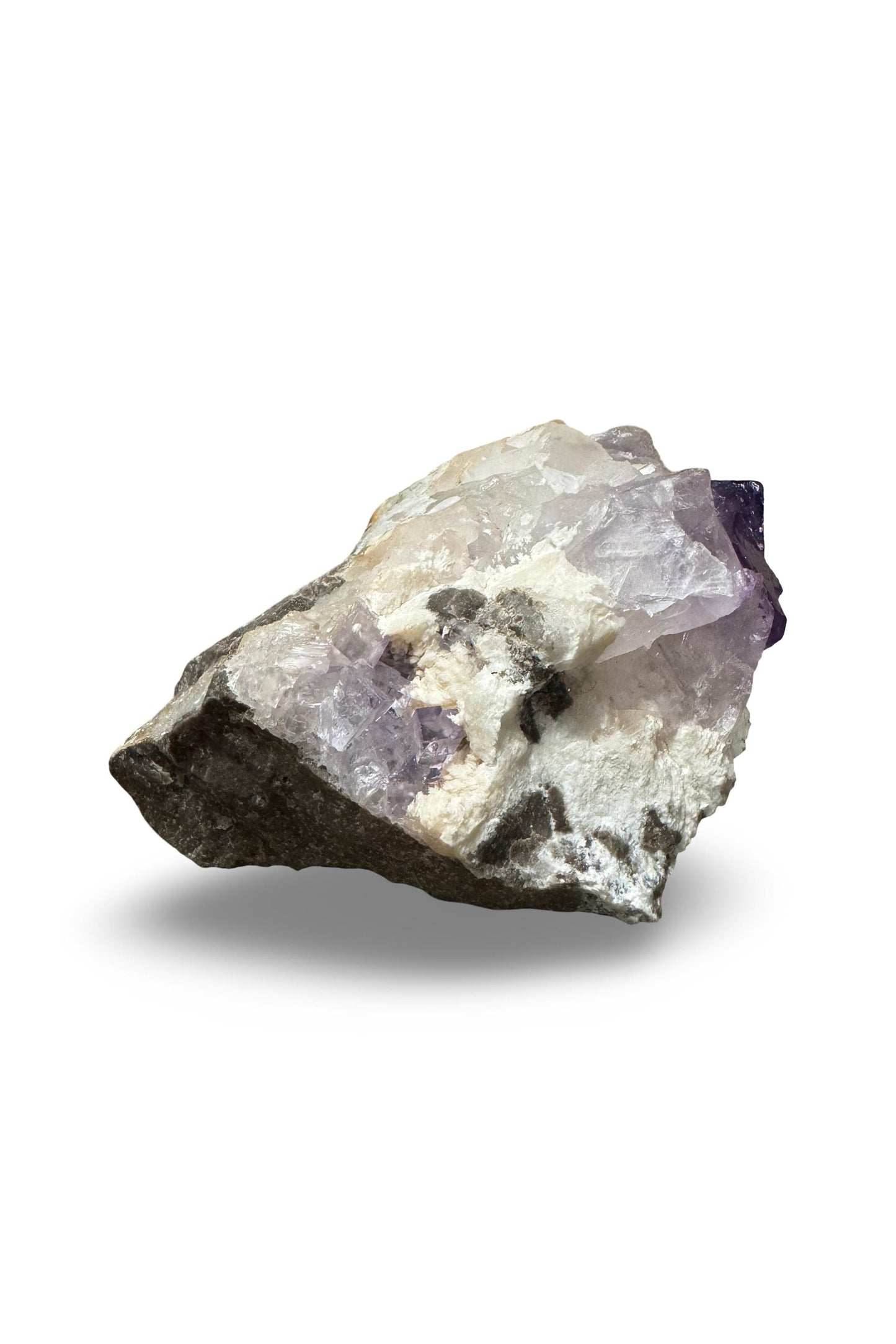 Clear/Purple Fluorite on Matrix (Morocco)