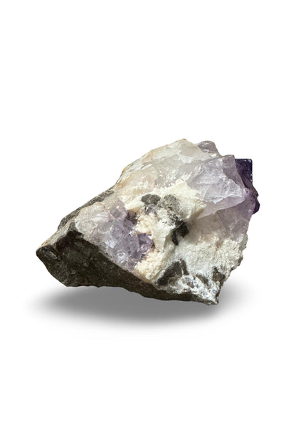 Clear/Purple Fluorite on Matrix (Morocco)