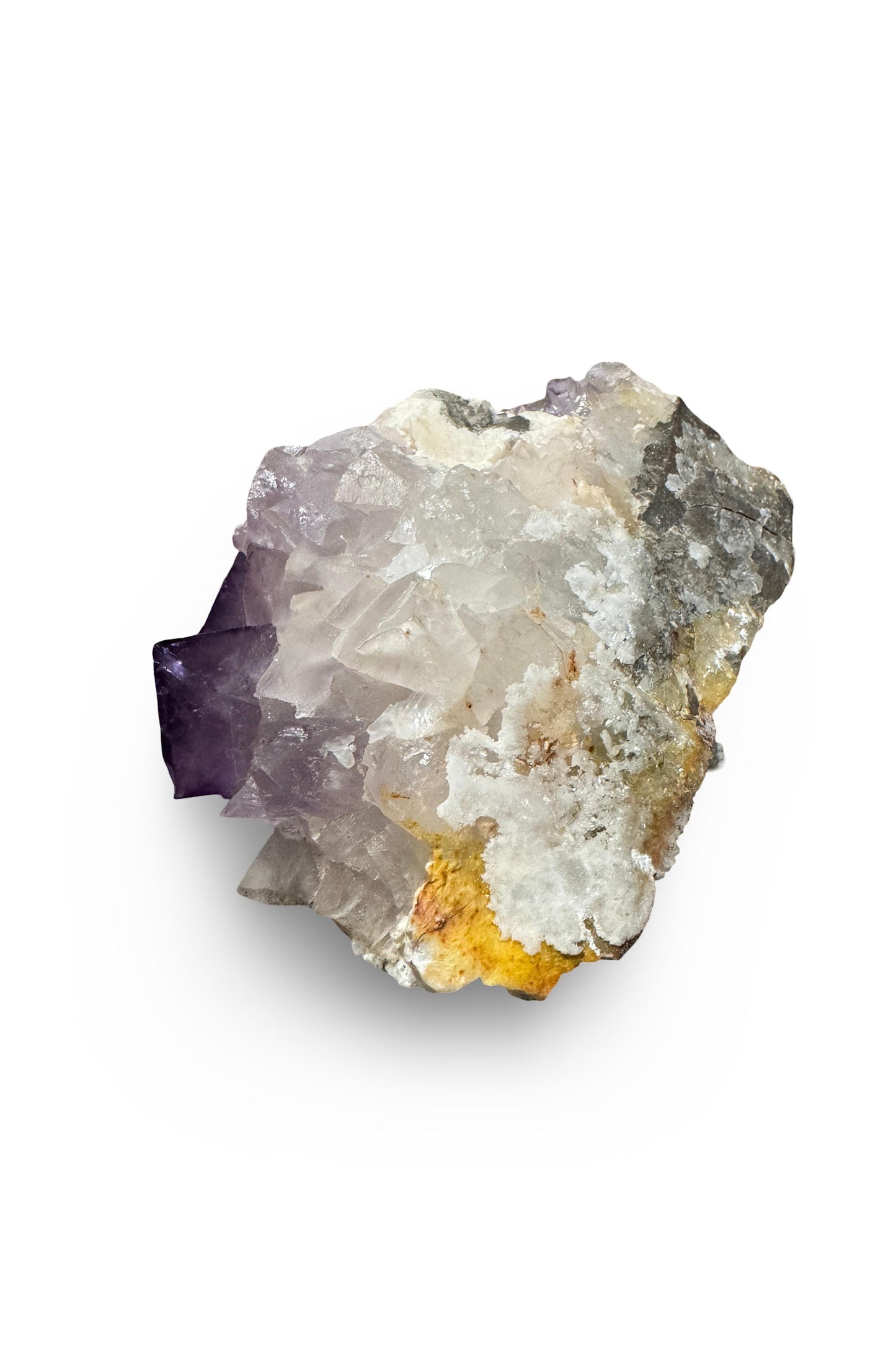 Clear/Purple Fluorite on Matrix (Morocco)