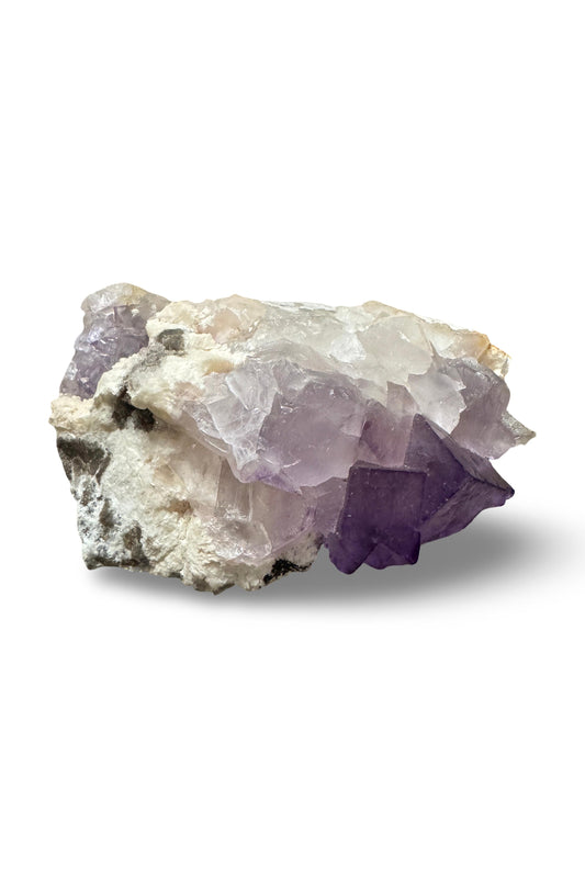 Clear/Purple Fluorite on Matrix (Morocco)
