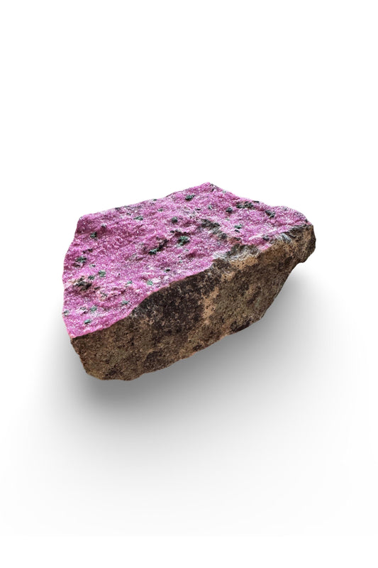 Cobaltian Calcite with Malachite on Matrix (Congo)
