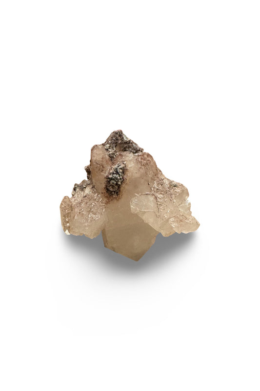 Apophyllite with pink/red chalcedony (india)