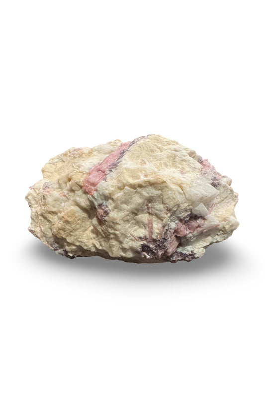 Rubellite with lepidoliteand blue albite in quartz 2