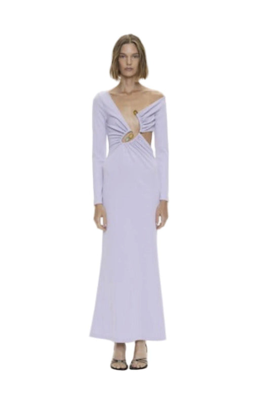 Spiral Beach Glass Long Sleeve Dress