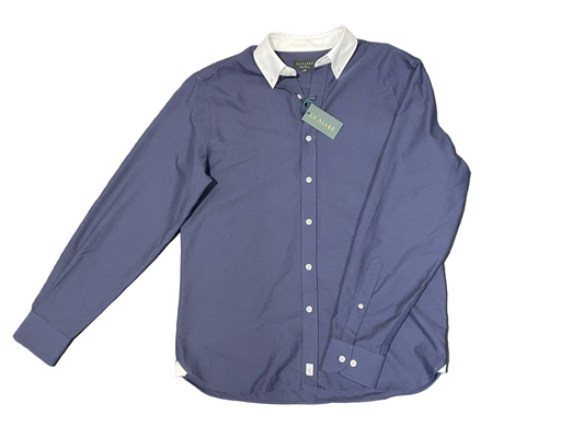 Classic Contrast Collar Oxford Shirt (Navy)