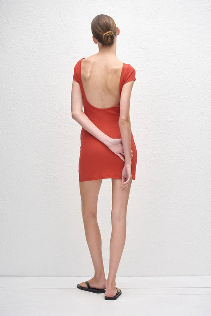 Low Back Mini Tee Dress