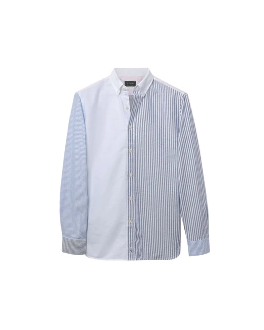 "Le Fun" Oxford Shirt blue & white stripe