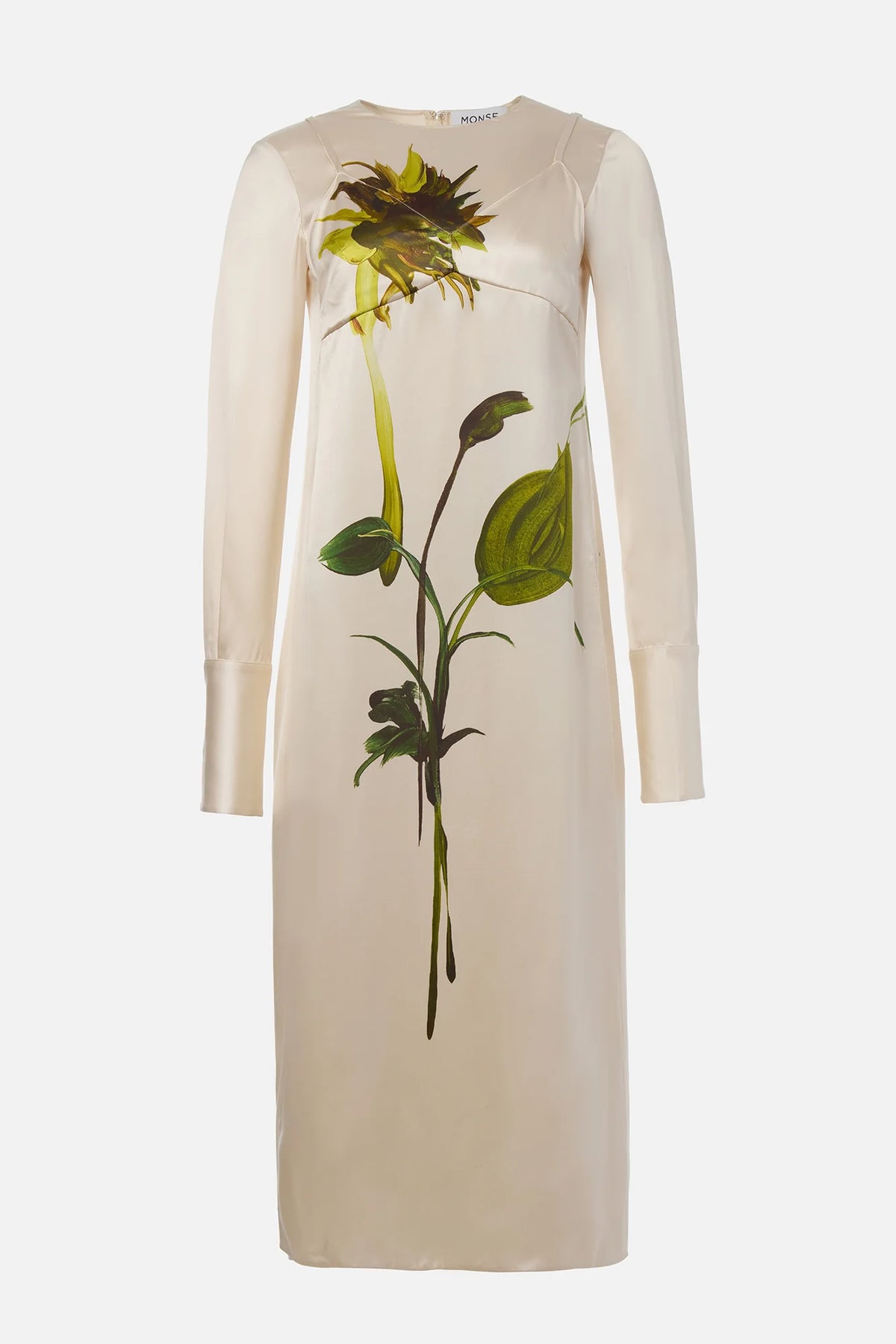 Deconstructed Layered Sunflower Printed Dress