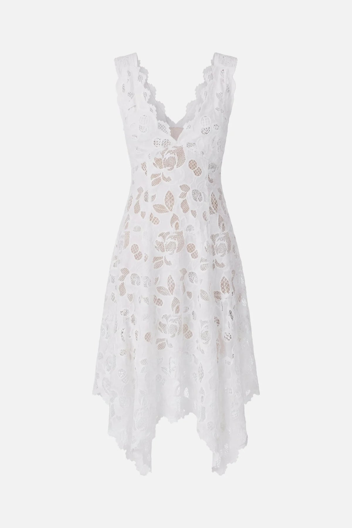 Eyelet Laced Midi Dress