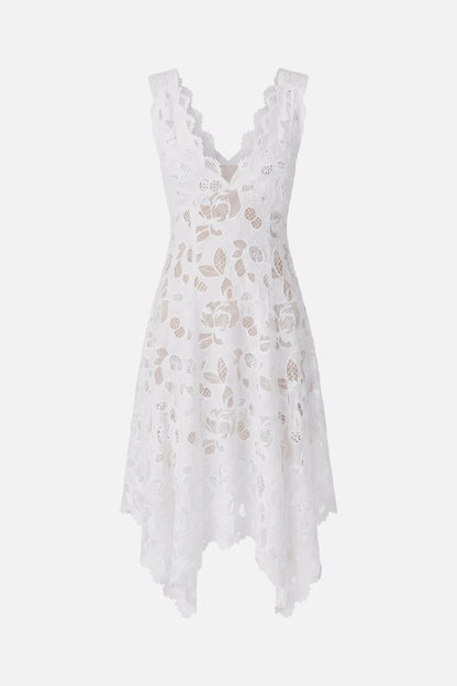 Eyelet Laced Midi Dress