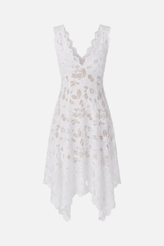 Eyelet Laced Midi Dress