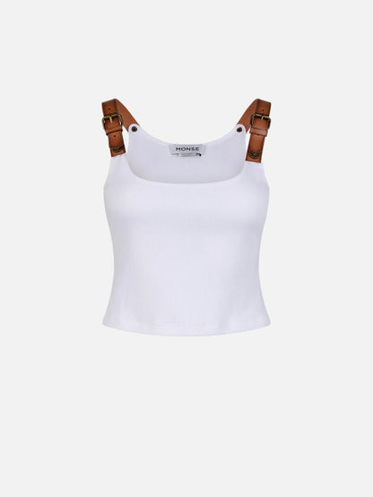 Leather Harness Tank Top