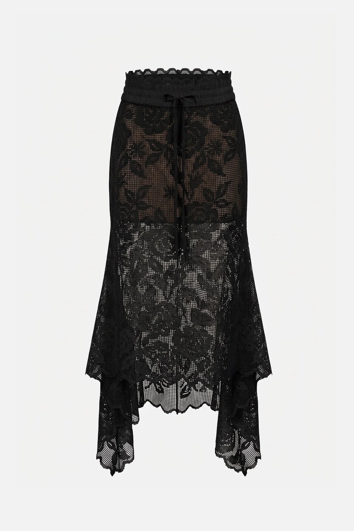 Combo Waistband Lace Skirt