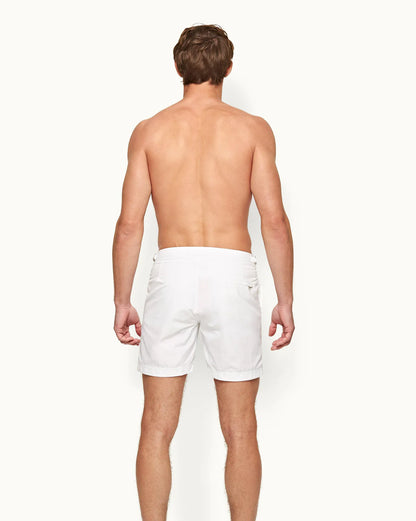 Bulldog White Swim Shorts