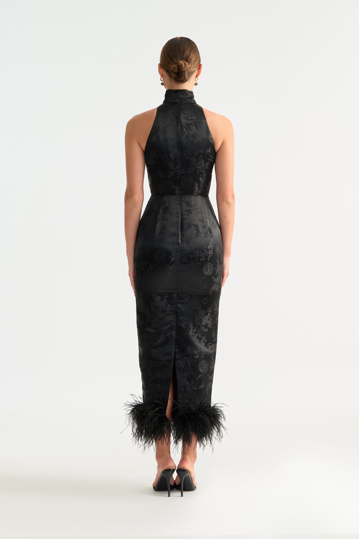 Jill Feather Trim Dress