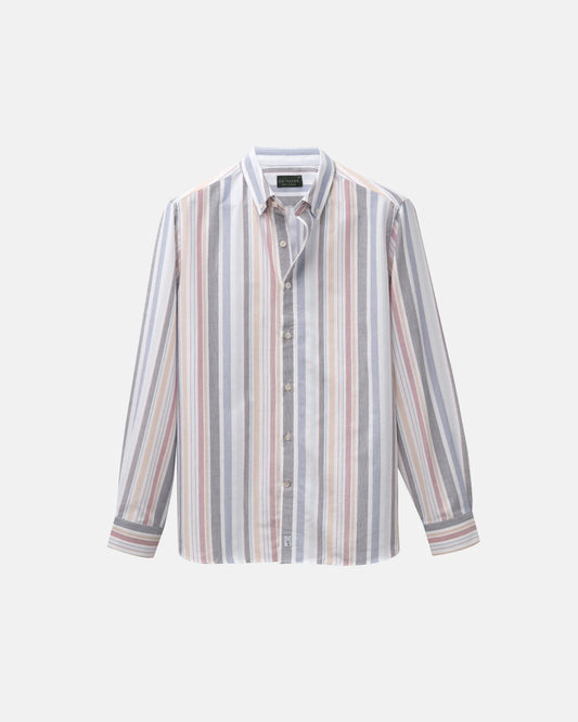 "Le Fun" Oxford Shirt (multi-color stripe)
