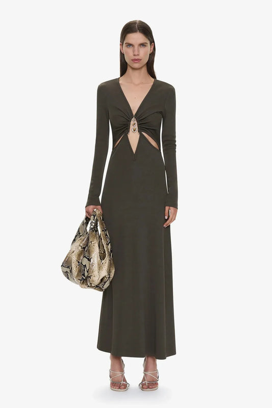 Droplet Crystal Loophole L/S Dress