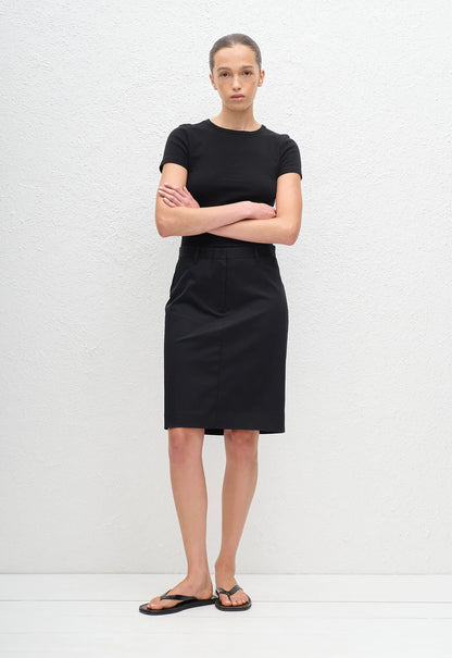 Twill Pencil Skirt