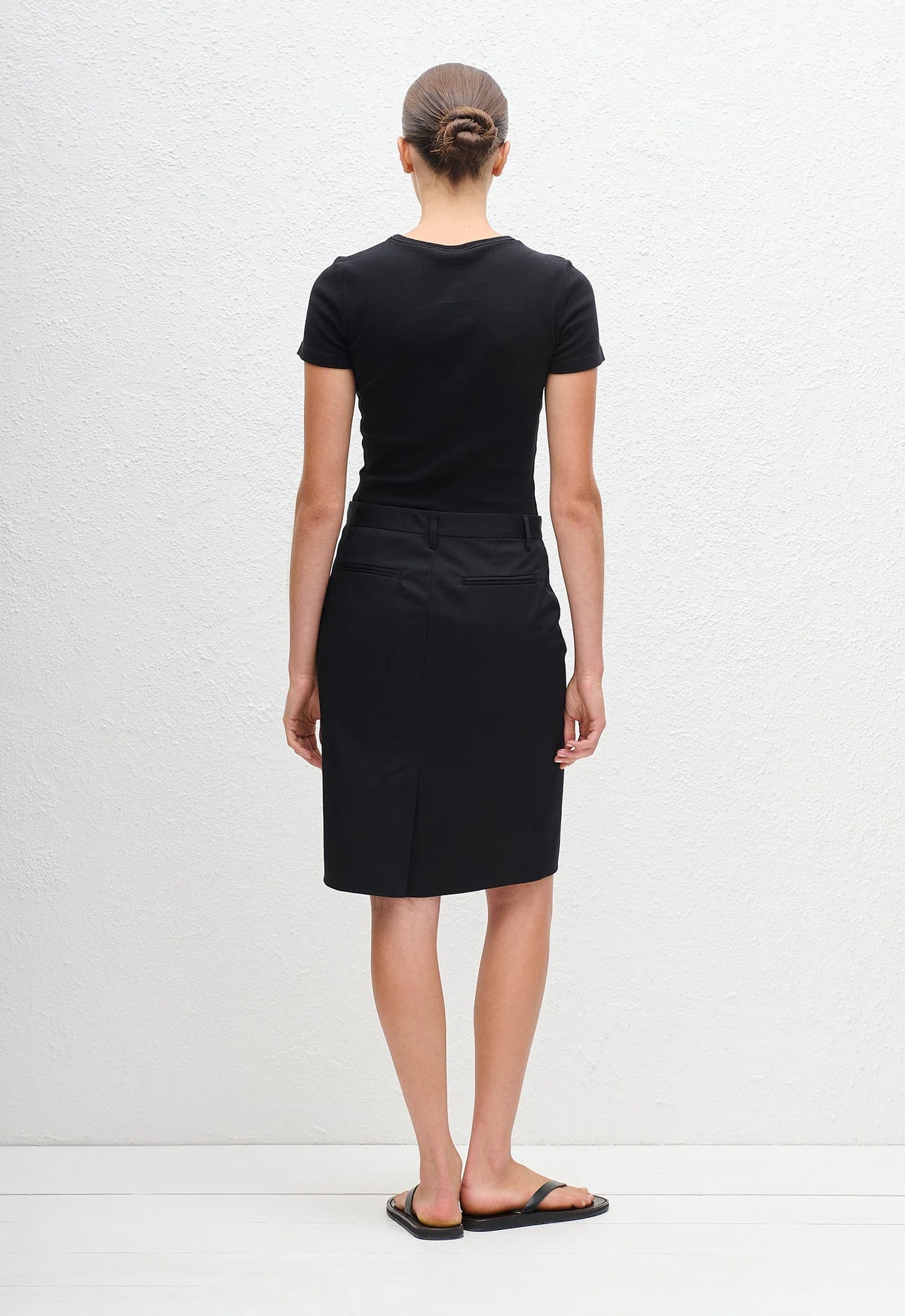 Twill Pencil Skirt