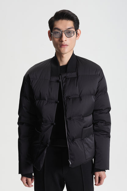 Black Chinese down jacket