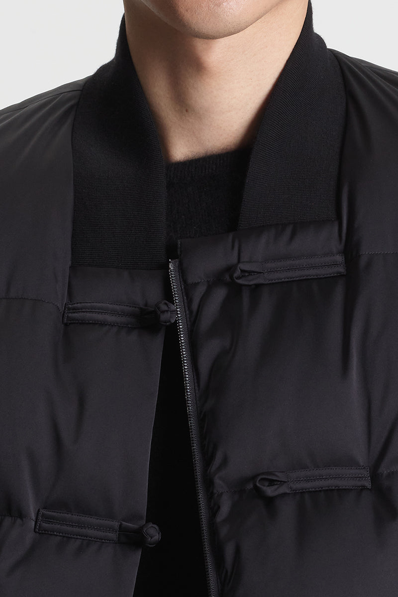 Black Chinese down jacket