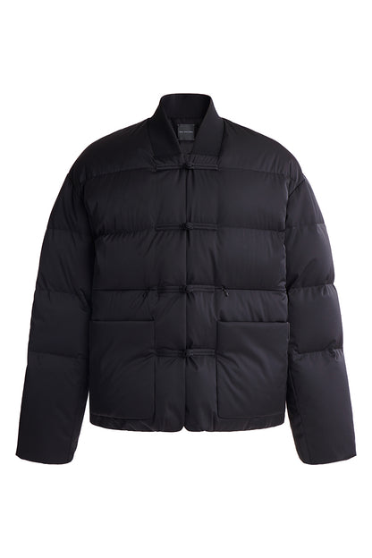 Black Chinese down jacket