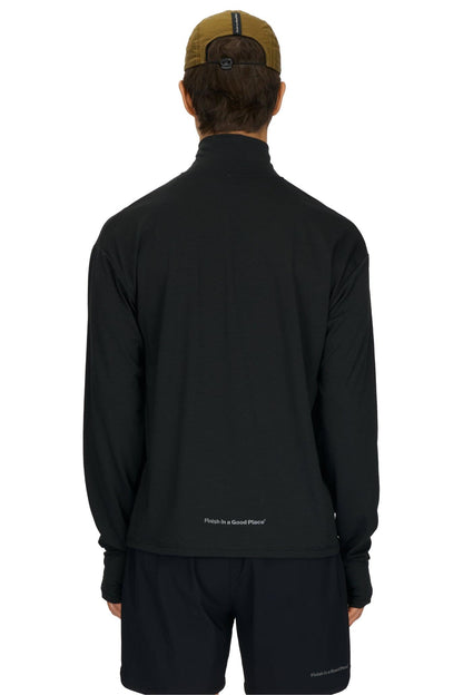 Zip Up Wool Layer (Black)