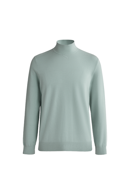 Green mock neck sweater