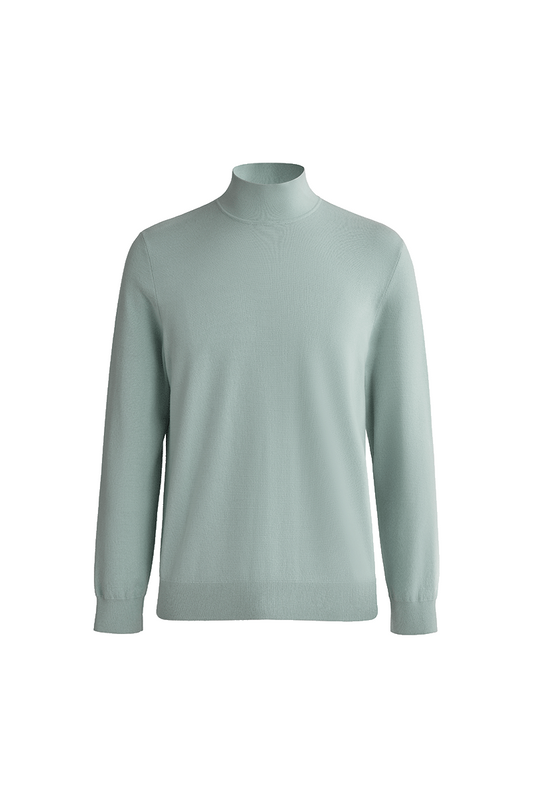 Green mock neck sweater