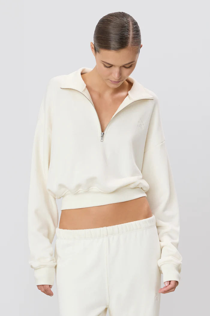 Cropped Half - Zip Sweatshirt