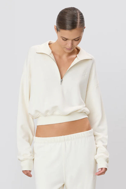 Cropped Half - Zip Sweatshirt