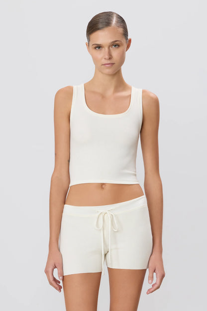Square Neck Tank (Cream)