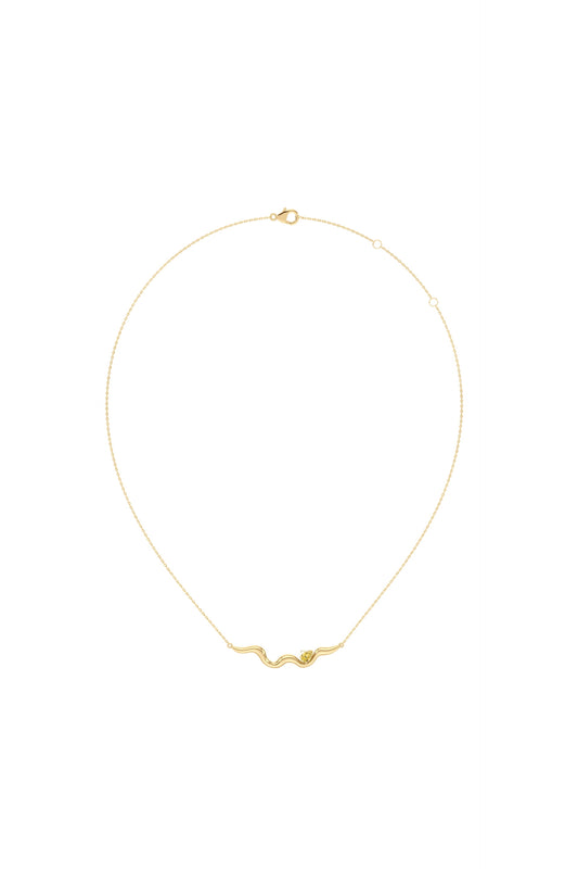 UNDULA - yellow pear-shaped diamond pendant