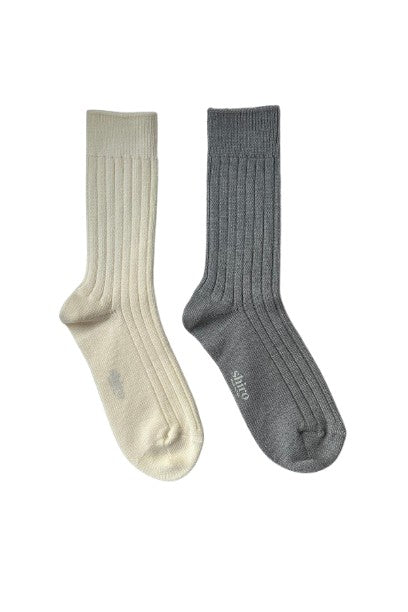 1994 Women's Mixed Socks (Cream & Heather Grey)