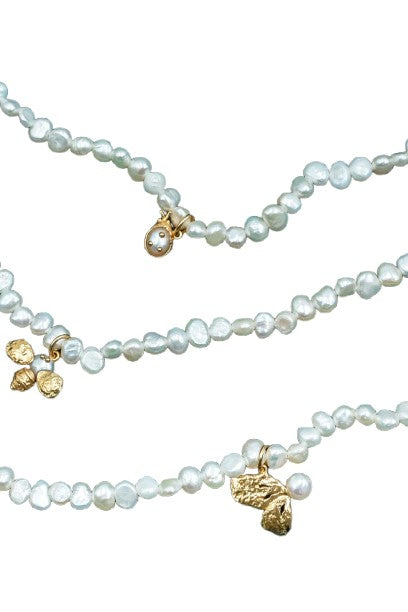 Imaginative Pearl on Pearl Necklace - Butterfly