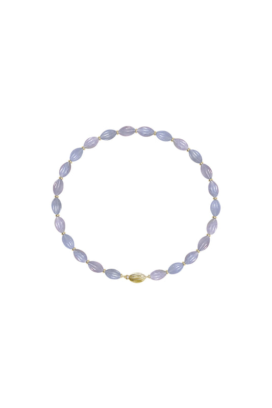 CARVED - chalcedony necklace