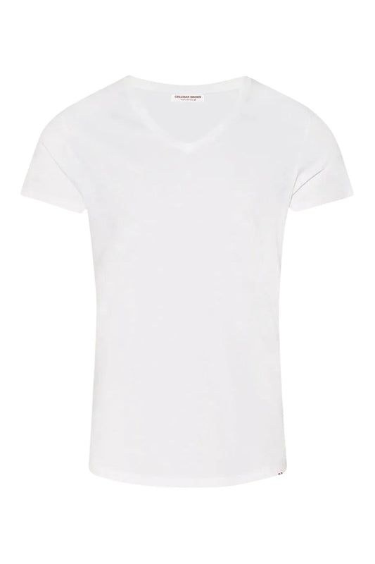 Ob-V White V-neck T-Shirt