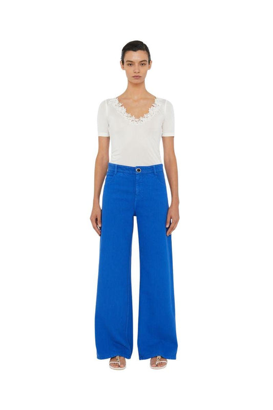 Hibiscus Embroidered Rib Tee