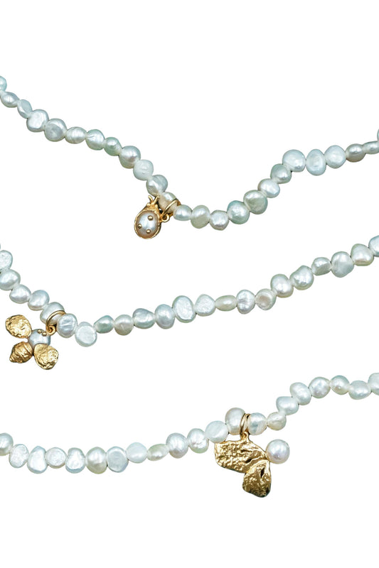 Imaginative Pearl on Pearl Necklace - Bee