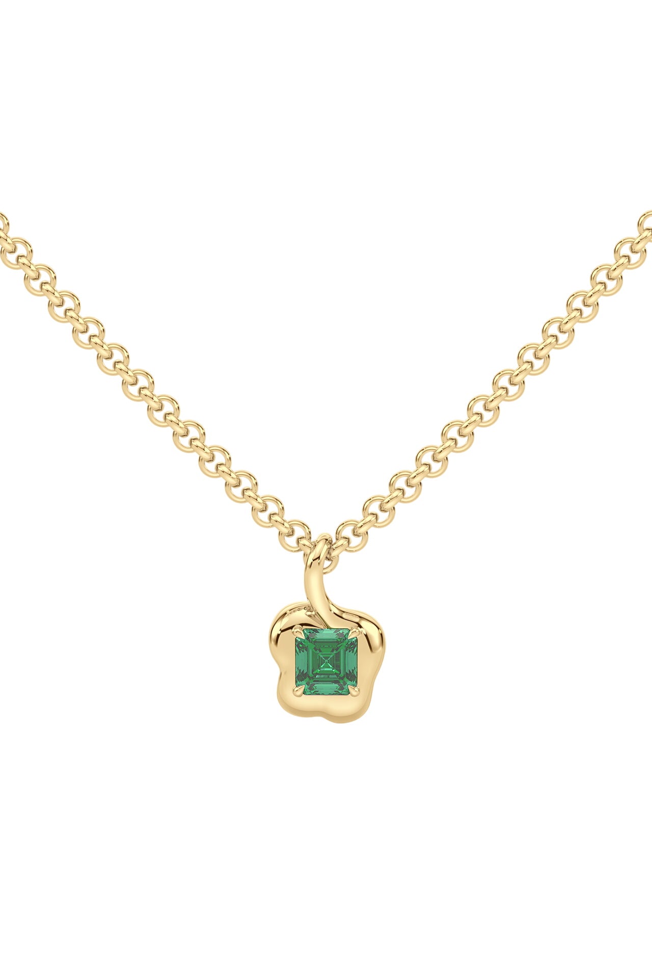 UNDULA - emerald drop pendant