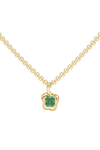 UNDULA - emerald drop pendant