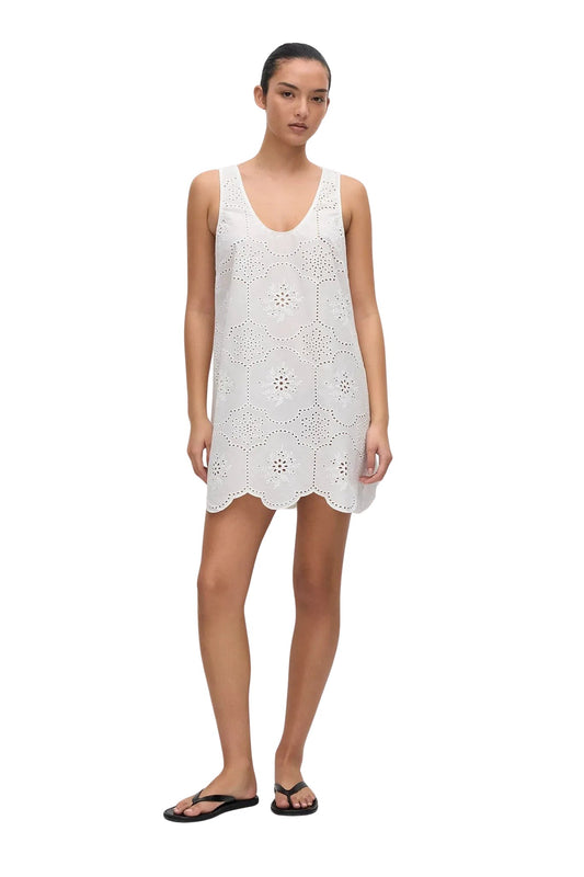 Broderie Tank Mini Dress