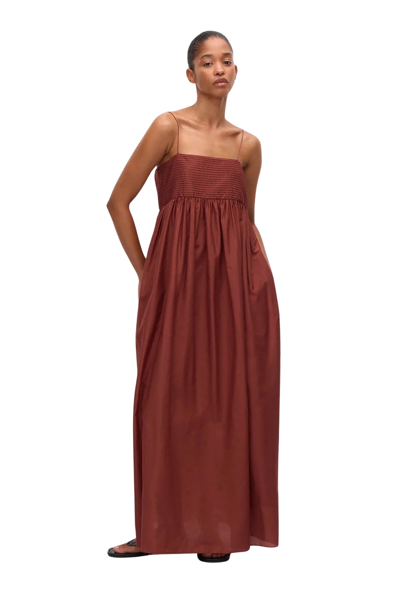 Empire Pintuck Bodice Dress