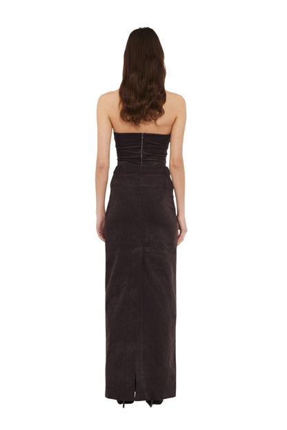 Corduroy Tailored Column Skirt