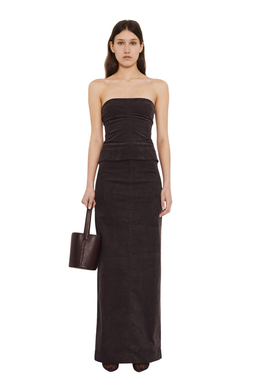 Corduroy Tailored Column Skirt